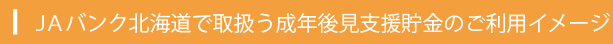 ＪＡバンク北海道で取扱う成年後見支援貯金のご利用イメージ